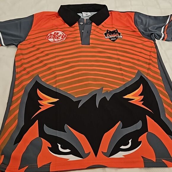 Yashi Sports Men's Brampton Wolves Jersey Orange/ Black Medium - Picture 15 of 16